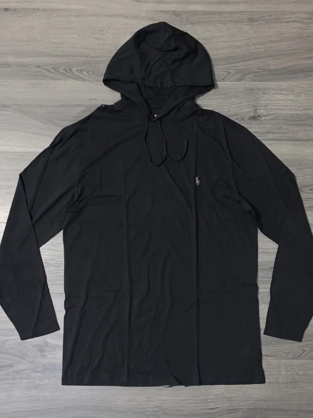 Polo by Ralph Lauren Black Lightweight Hooded Long Sleeve Shirt Jacket